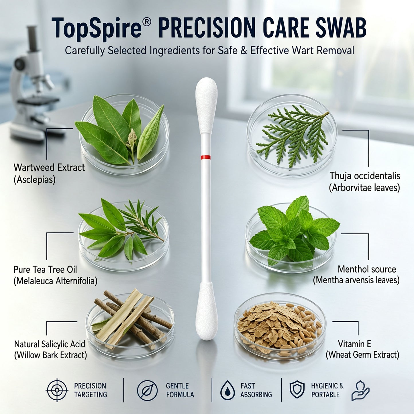 TopSpire® 👩‍⚕️7-Day 𝗦𝐤𝐢𝐧 𝐓𝐚𝐠 & 𝗪𝐚𝐫𝐭 𝐂𝐚𝐫𝐞 𝐏𝐫𝐞𝐜𝐢𝐬𝐢𝐨𝐧 𝐒𝐰𝐚𝐛𝐬（Individually Sealed, Single-Use）🔥 Visible Results in 7 Days—or Your Money Back! ✅💙