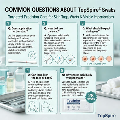 TopSpire® 👩‍⚕️7-Day 𝗦𝐤𝐢𝐧 𝐓𝐚𝐠 & 𝗪𝐚𝐫𝐭 𝐂𝐚𝐫𝐞 𝐏𝐫𝐞𝐜𝐢𝐬𝐢𝐨𝐧 𝐒𝐰𝐚𝐛𝐬（Individually Sealed, Single-Use）🔥 Visible Results in 7 Days—or Your Money Back! ✅💙