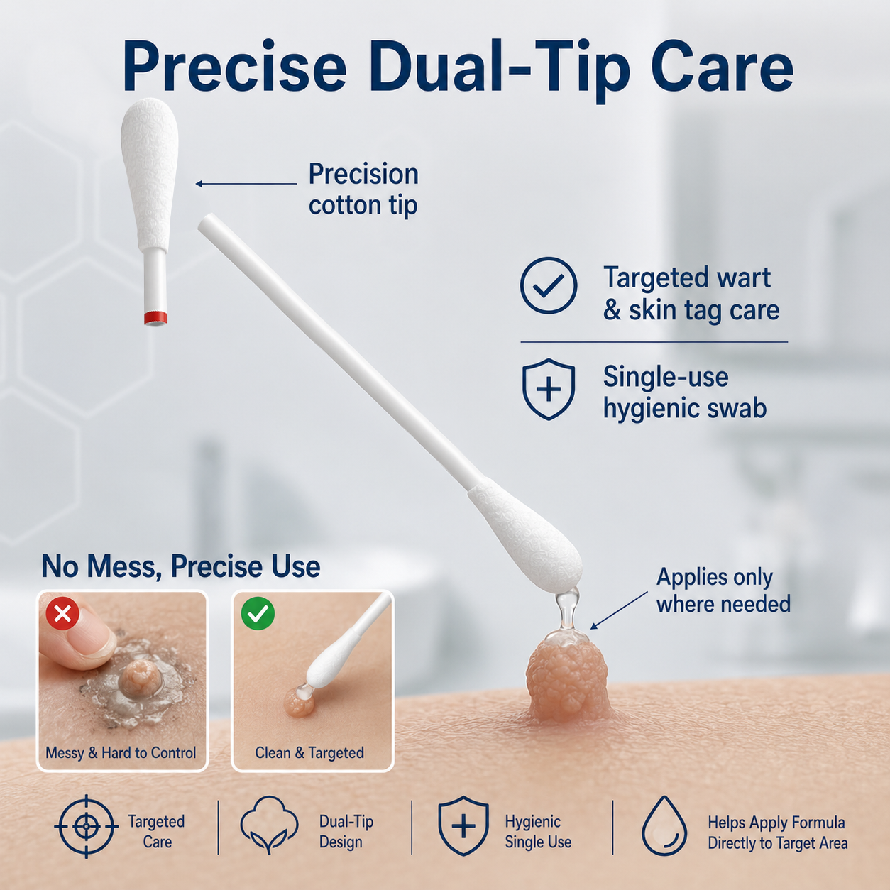 TopSpire® 👩‍⚕️7-Day 𝗦𝐤𝐢𝐧 𝐓𝐚𝐠 & 𝗪𝐚𝐫𝐭 𝐂𝐚𝐫𝐞 𝐏𝐫𝐞𝐜𝐢𝐬𝐢𝐨𝐧 𝐒𝐰𝐚𝐛𝐬（Individually Sealed, Single-Use）🔥 Visible Results in 7 Days—or Your Money Back! ✅💙