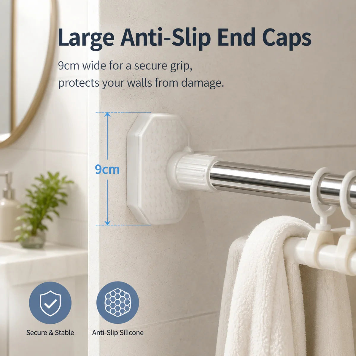 🏠 Drill-Free Adjustable Tension Rod – Expand Storage Without Wall Damage ✨