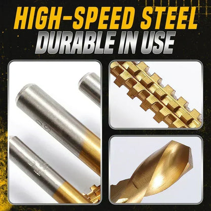 🔥 50% OFF Today ⚡ 6-Piece Titanium Serrated Drill Bit Set