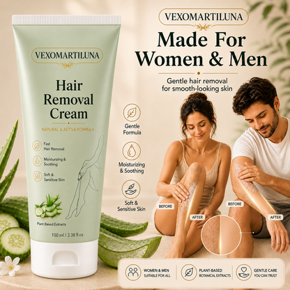 🔥VEXOMARTILUNA™ Natural Gentle Hair Removal Cream | For Women & Men, Sensitive Skin