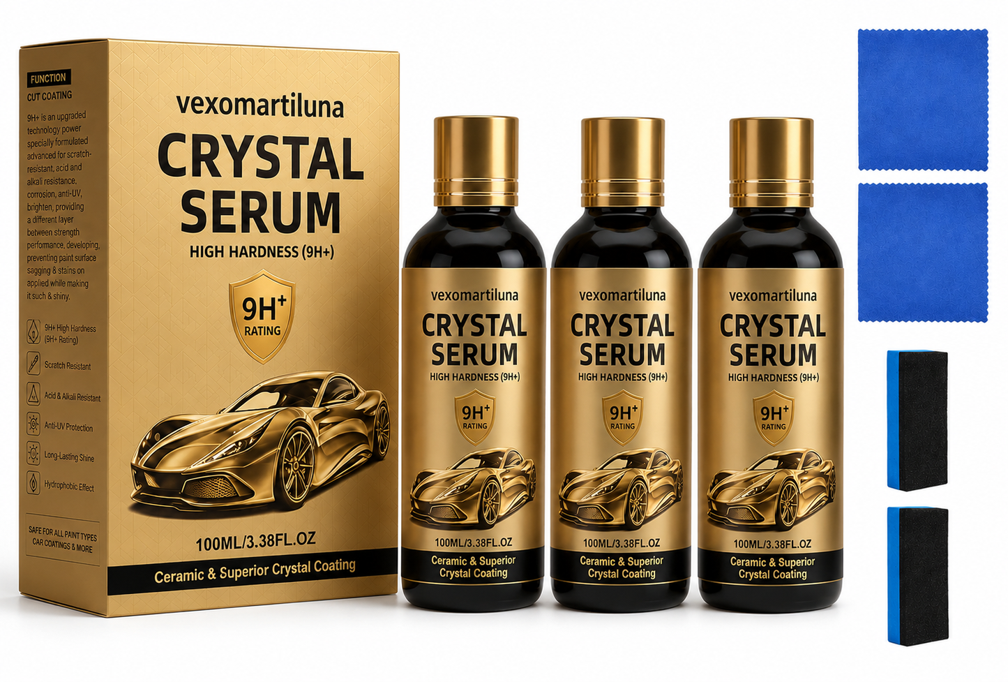 Vexomartiluna Graphene Ceramic Coating – 9H Scratch Protection