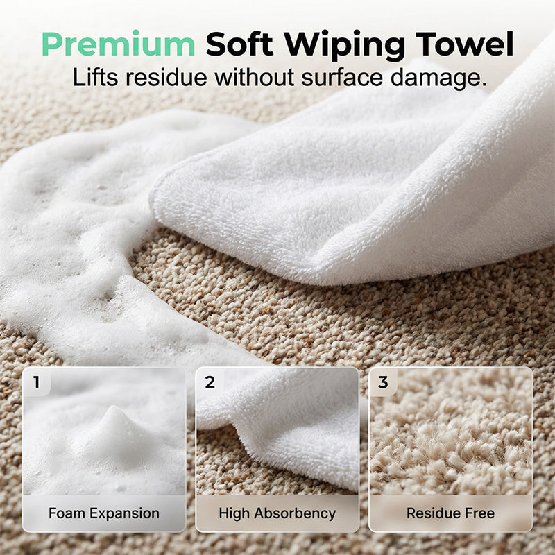 🔥 LAST DAY: Waterless Carpet Foam Stain Remover with Towel