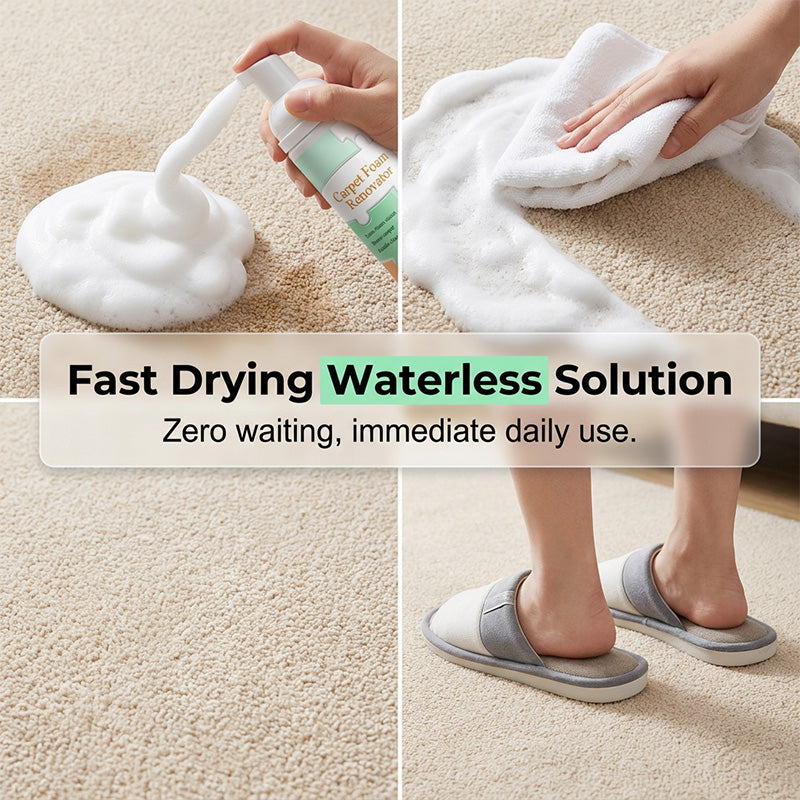 🔥 LAST DAY: Waterless Carpet Foam Stain Remover with Towel